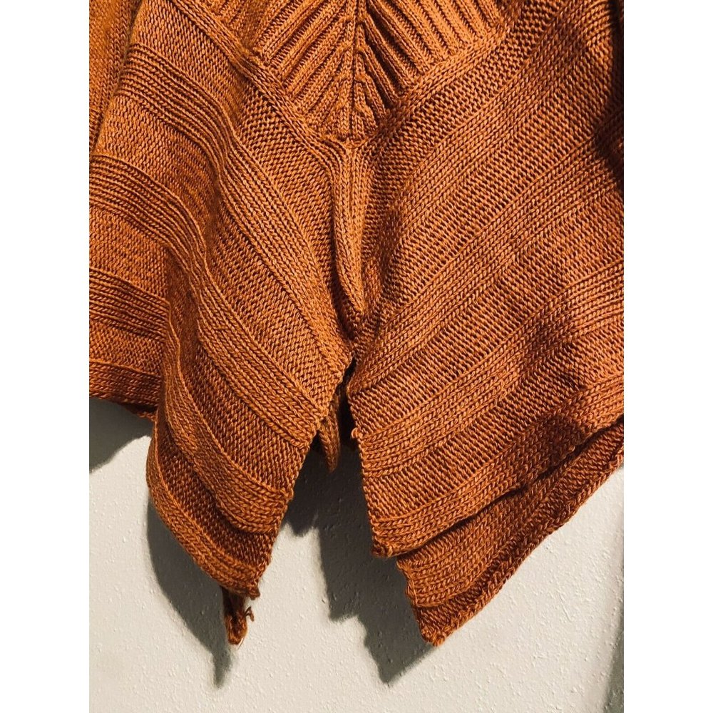 Slonl Ruffle Wool Blend Rust Cardigan Sweater - Picture 10 of 11
